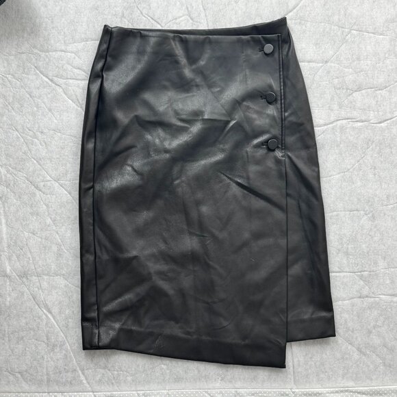 Ann Taylor Factory Faux Leather Skirt - Picture 1 of 3